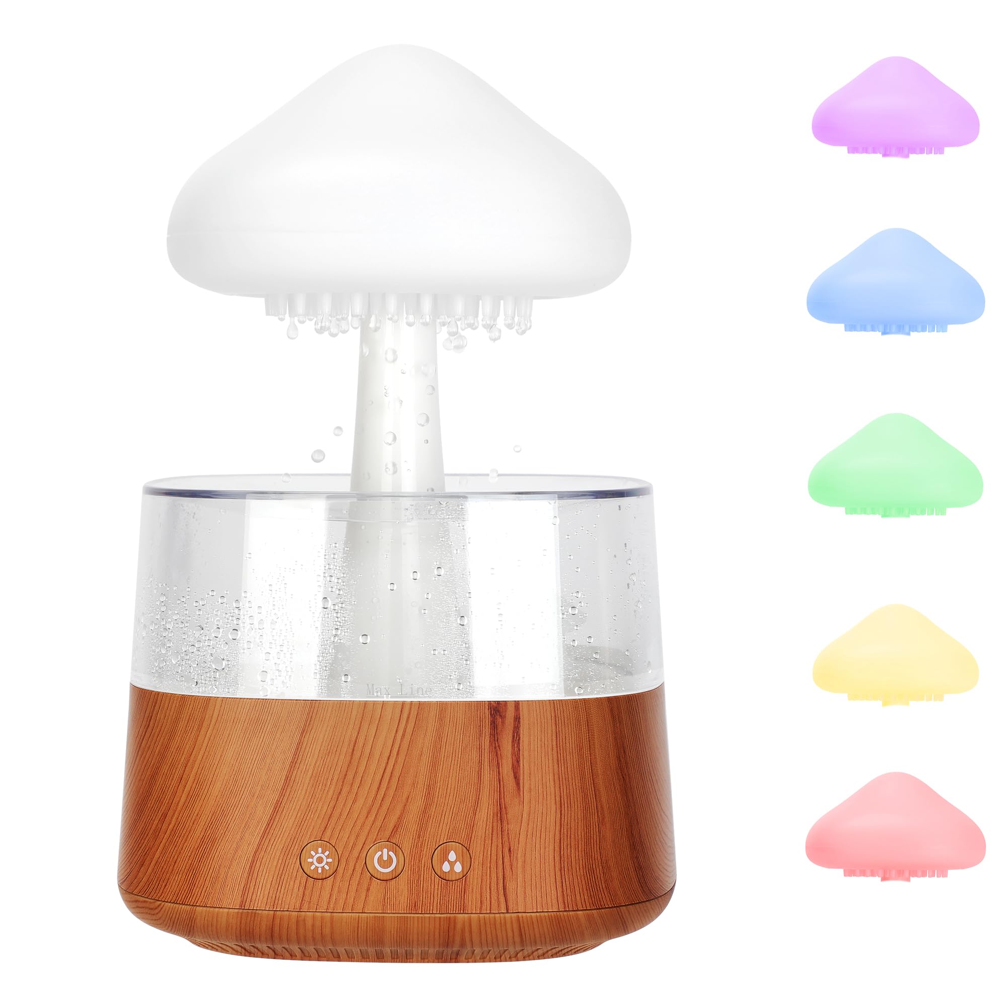 Rain Cloud Humidifier Water Drip With Adjustable Led Lights White Noise Humidification Desk Fountain Bedside Sleeping Relaxing M
